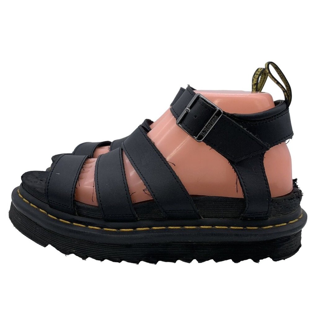 Dr Martens Blaire Women’s Strappy Sandals Shoes Doc Platform Leather Size: 8